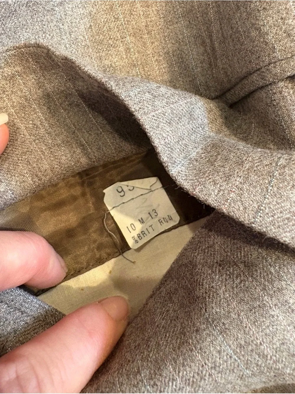 Vintage Sasson Brown Taupe 100% Wool Blazer Men’s 44 Classic Sport Coat